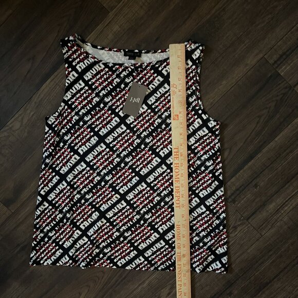 J Jill Wearever Collection Tank Top Tunic Womens Scarlet Red Black Size XS P NWT - Picture 4 of 7